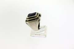 Sterling Silver Black Onyx Square Ring