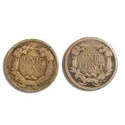 2 1858 Flying Eagle Cents