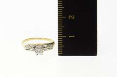 14K Yellow Gold Three Stone Diamond Promise Engagement Ring
