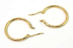 Fun Textured Hoops Earrings in Vermeil