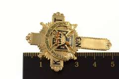 14K Yellow Gold 1920's Knights Templar Commandery Cross Pin/Brooch