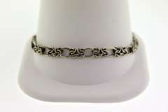 Italian Sterling Silver Bar Link Bracelet
