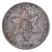 1858 Silver Three-Cent Piece