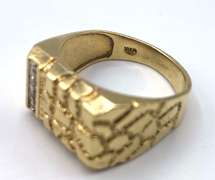 10 KT Yellow Gold Nugget Ring