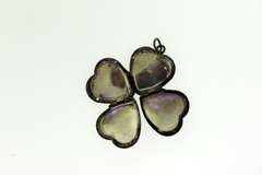 Vintage Sterling Silver Hand Etched Scroll Heart Photo locket