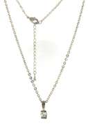 Sterling Silver Cubic Zirconia Pendant on Chain