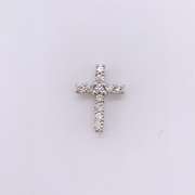 14kt White Gold & Diamond Cross Pendant