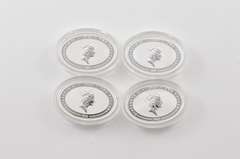 2009 Fiji $2 Famous Airships 1 Oz Silver Proof 4 Coin Set Display/COA