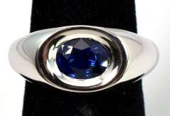 Hefty 1.61CT Sapphire Mauboussin Ring in 18KT White Gold