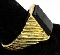 Hefty Onyx Ring in Sterling Silver