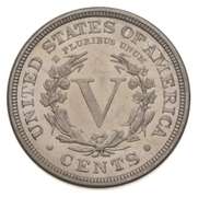 1884 Liberty V Nickel - Cleaned