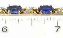 Lush 12.75CTW Sapphire & Diamond Bracelet in Yellow Gold