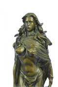 French Sorceress with Curvaceous Body Bronze Statue