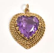 Bole Amethyst Heart Pendant