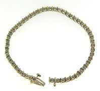 Glittering 14kt YG Diamond Tennis Bracelet