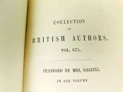 1867 Cranford, Collection of British Authors
