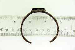 Vintage Sterling Silver Zebra Marble Wire Cuff Bracelet