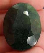 Large 96.5ct oval cut forest green Emerald