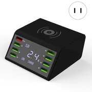 60W 8 Port USB Digital Display Wireless Charger Adapter