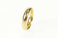14K Yellow Gold 4.2mm Classic Simple Rounded Wedding Band Ring