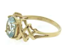 Fantastic Yellow Gold Blue Stone Ring