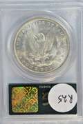 Super 1898 Morgan Silver Dollar in old green PCGS MS64