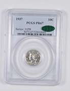 PR67 CAC 1937 Mercury Dime - Graded PCGS