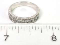 Petite Diamond Band in White Gold, Size 4-1/2