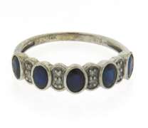 Goorgeous Alternative Oval Blue Sapphire and Diamond Ring