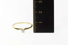 14K Yellow Gold Diamond Solitaire Classic Promise Engagement Ring