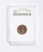 PF64 RB 1938 Lincoln Wheat Cent - Proof - Graded ANACS