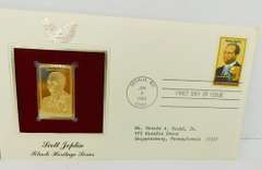 2 Black Heritage 1st Day Issues & 22KT Gold Stamps
