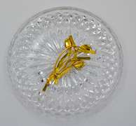 Vintage Signed Charles Reis Co. 12 KGF Bamboo Branches Brooch With Jade Stones