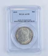 AU55 1810 Capped Bust Half Dollar - Graded PCGS