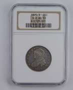 AU50 1825/3 Capped Bust Quarter - B-2 - Graded NGC