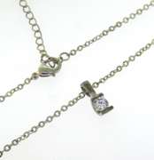 Sterling Silver Cubic Zirconia Pendant on Chain