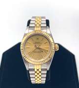 Ladies Two Tone Datejust Rolex with Gold Dial
