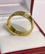 Pure 24kt Solid Yellow Gold Band Ring- Size 8