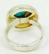 Sterling Ring with Inlaid Semi-Precious Gemstones, 7