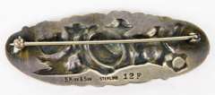 Vintage S. Kirk & Son Sterling Rose Repousse Pin