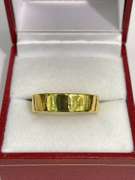 Pure 24kt Solid Yellow Gold Band Ring- Size 8