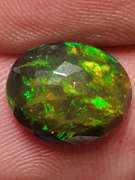 Fingerprint pattern! 2.19ct fairy fire black Opal