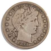 1908 D Barber Half