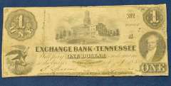 Hard To Find, Exchange Bank of Tn, Murfreesboro Obsolete 1854
