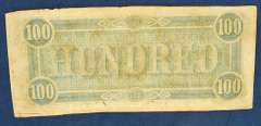 1864 $100 Confederate States of America Note