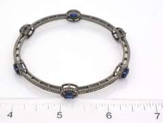 Inspiring Anodized Tourmaline & Diamond Bracelet in Sterling Silver
