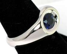 Hefty 1.61CT Sapphire Mauboussin Ring in 18KT White Gold