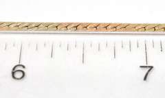 Sleek Curb Oval Chain Bracelet in 14KT Tri-Tone Gold