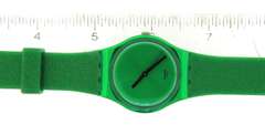 Swatch Green Glitter Silicone Strap Watch