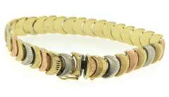 Dreamy Tri Gold Half Moon Bracelet